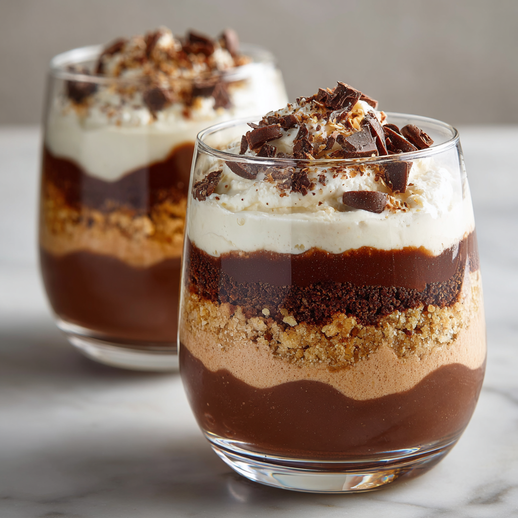 Chocolate Coffee Parfait with Crunch Layers Recipe - Recipe Image