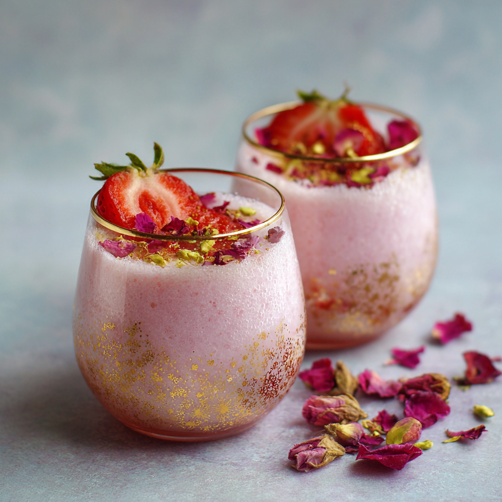 Strawberry Rosewater Silk Cups Recipe 2 Strawberry Rosewater Silk Cups Recipe - Recipe Image