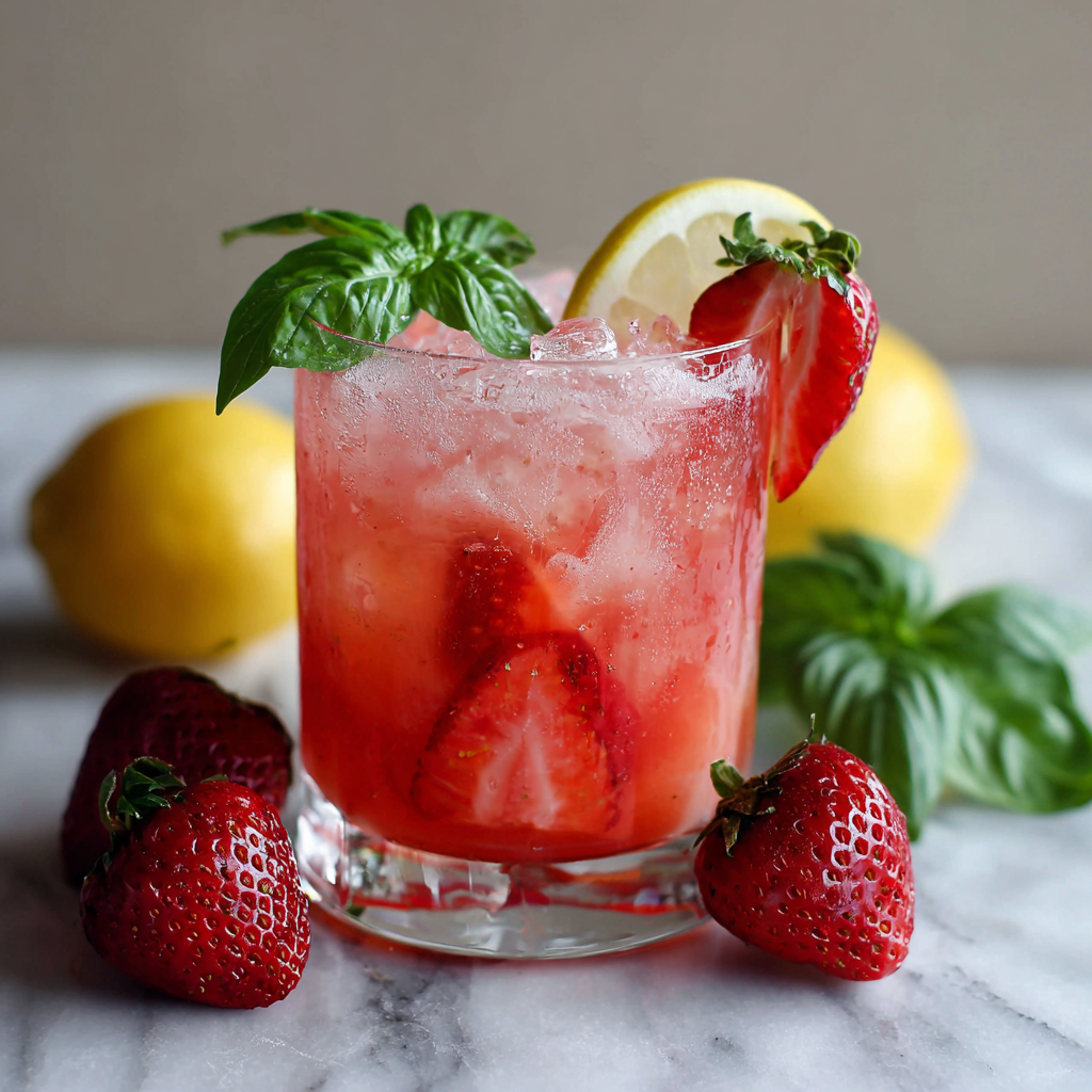 Strawberry Basil Lemonade Recipe 2 Strawberry Basil Lemonade Recipe - Recipe Image