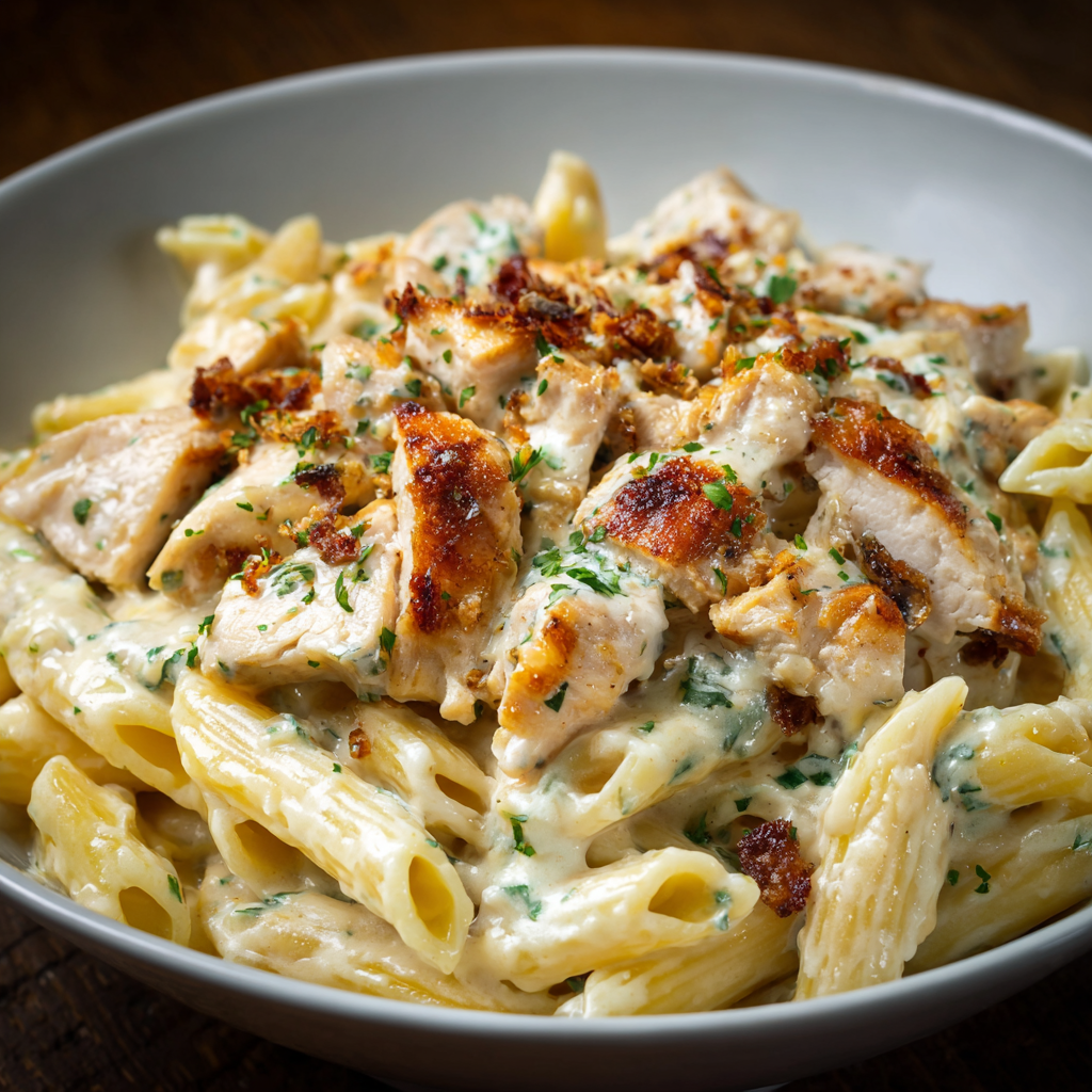 Creamy Chicken Alfredo Pasta Recipe 2 Creamy Chicken Alfredo Pasta Recipe - Recipe Image