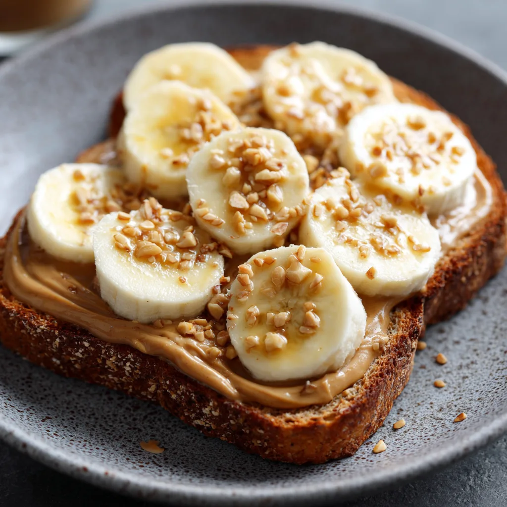 Peanut Butter Banana Toast Recipe - Recipe Image