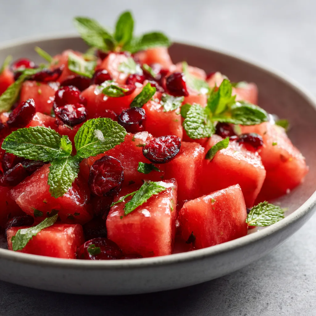 Watermelon Cranberry Salad Recipe 2 Watermelon Cranberry Salad Recipe - Recipe Image