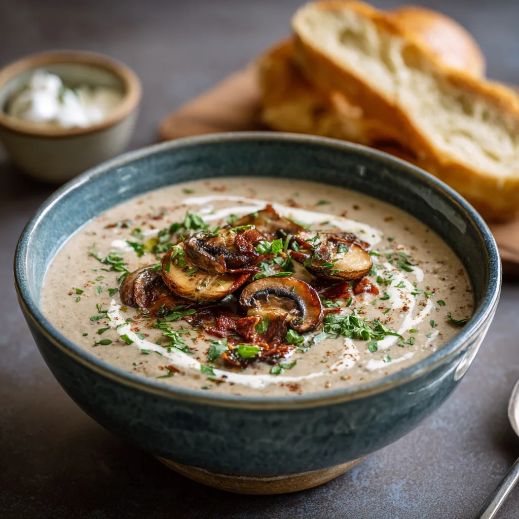 Creamy Mushroom Soup Recipe 3 Creamy Mushroom Soup Recipe - Recipe Image