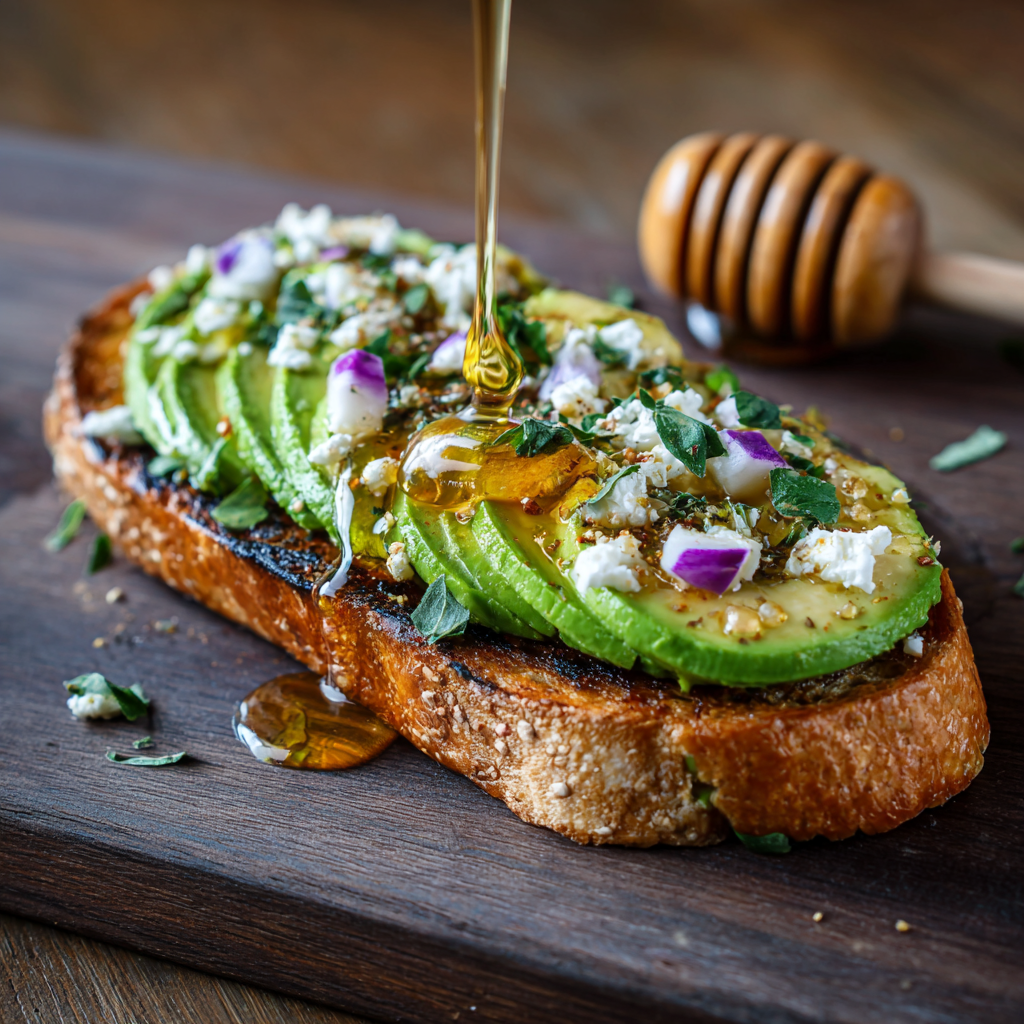 Avocado Honey Toast Recipe - Recipe Image
