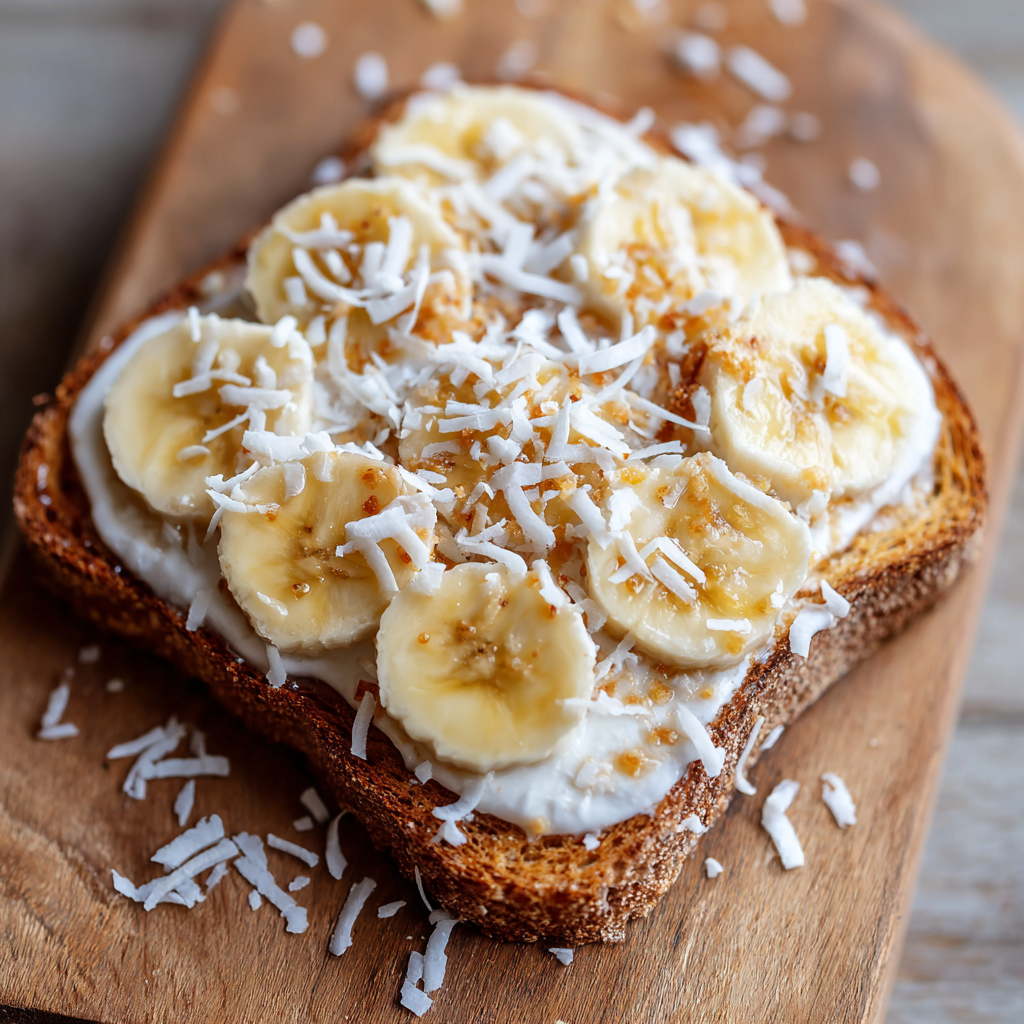 Banana Coconut Toast Recipe - Recipe Image
