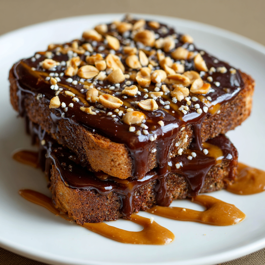 Chocolate Peanut Toast Recipe - Recipe Image
