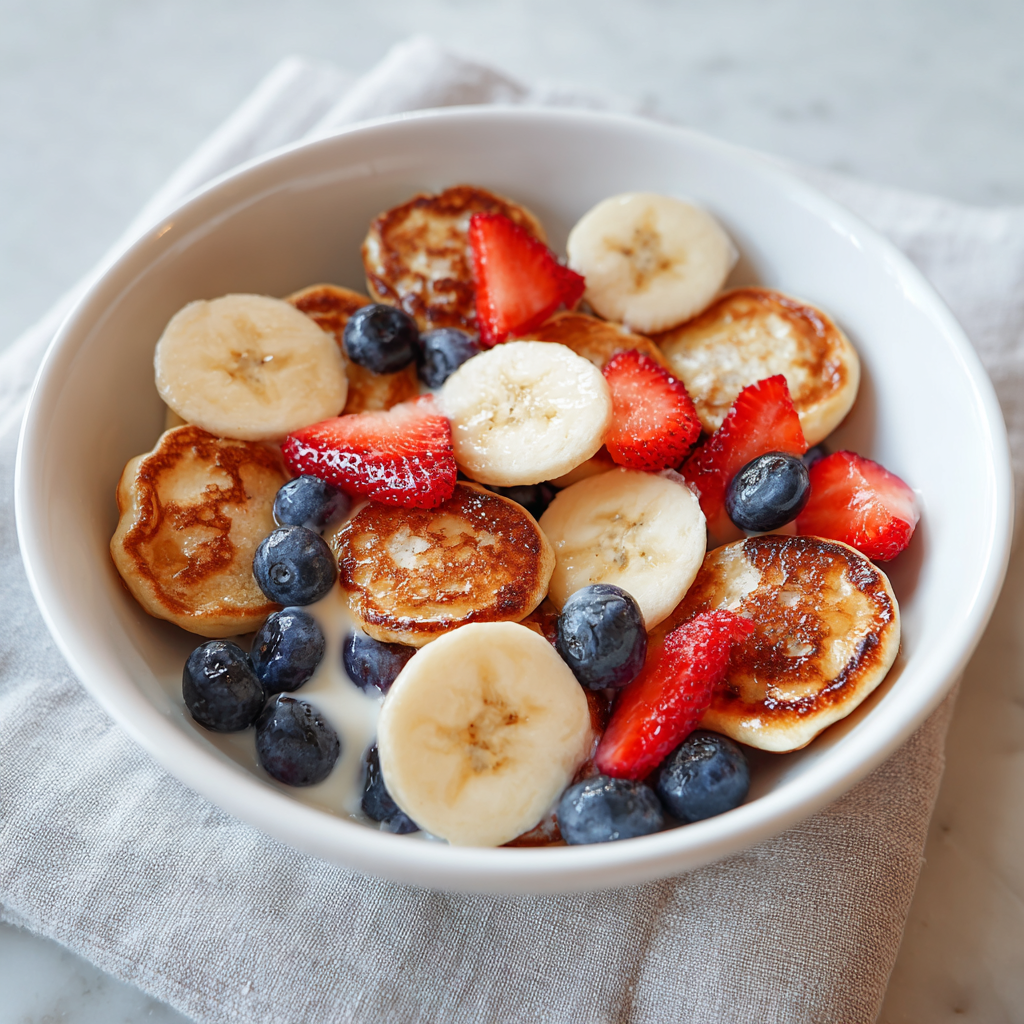 Mini Pancake Cereal Recipe - Recipe Image