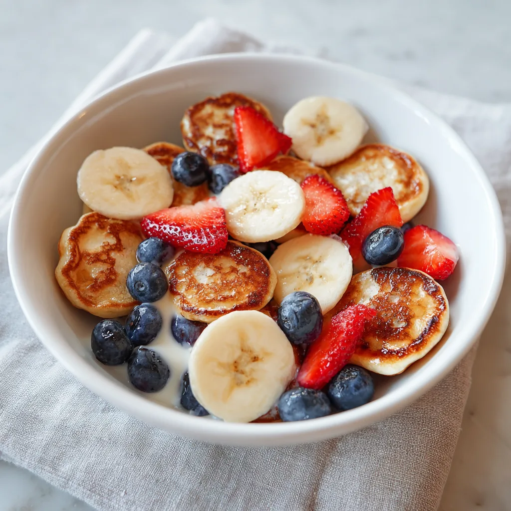 Mini Pancake Cereal Recipe - Recipe Image