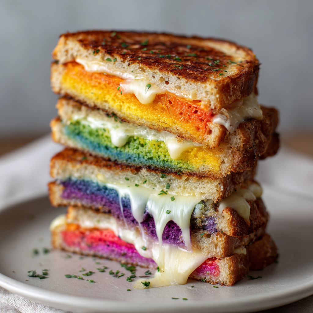 Rainbow Grilled Cheese Recipe - Recipe Image