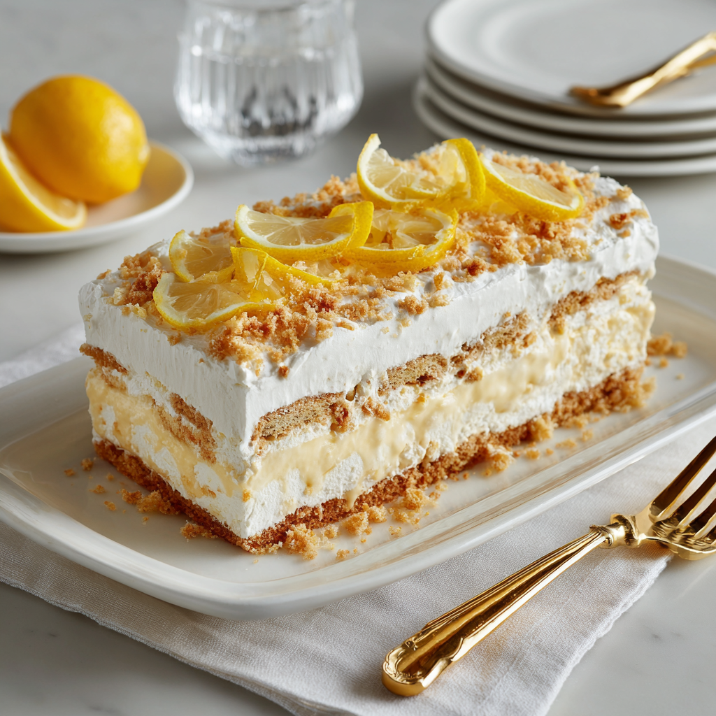Lemon Icebox Cake Recipe - Recipe Image