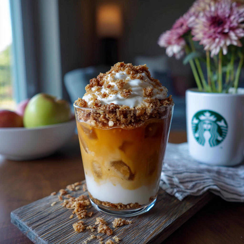 Iced Apple Crisp Cream Chai (Starbucks Copycat) - Recipe Image