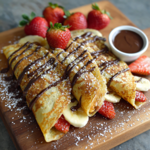 Nutella Stuffed Crepes Recipe
