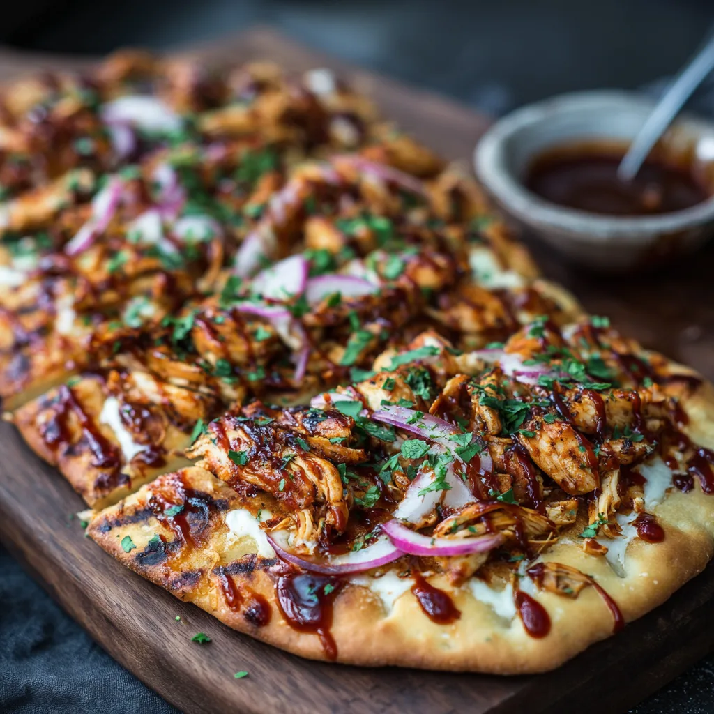 BBQ Chicken Flatbread Recipe - Recipe Image
