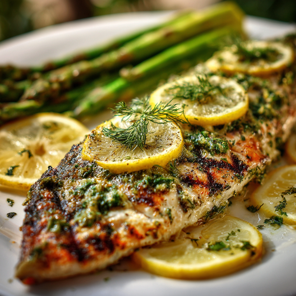 Lemon Herb Grilled Fish Recipe - Recipe Image