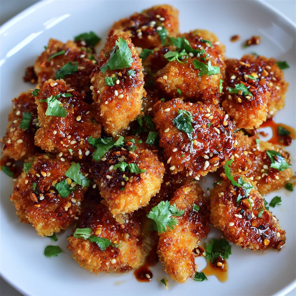 Crispy Honey Garlic Chicken Bites Recipe