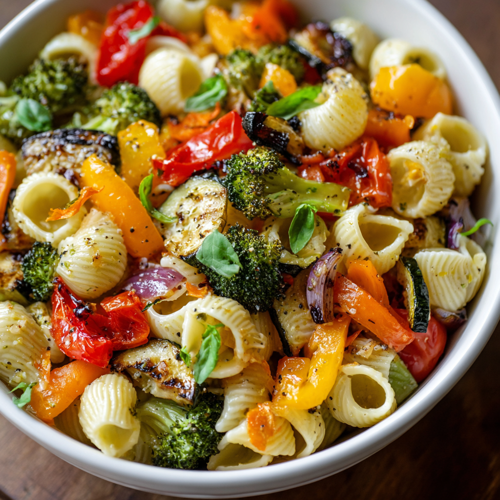 Roasted Vegetable Pasta Salad Recipe - Recipe Image