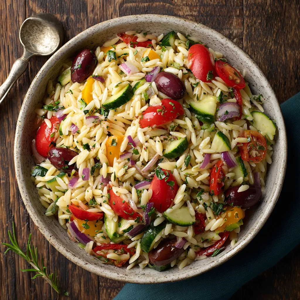 Mediterranean Orzo Salad Recipe 2 Mediterranean Orzo Salad Recipe - Recipe Image