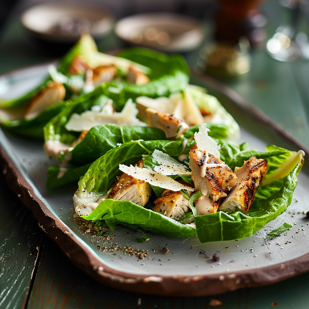 Chicken Caesar Lettuce Wraps Recipe