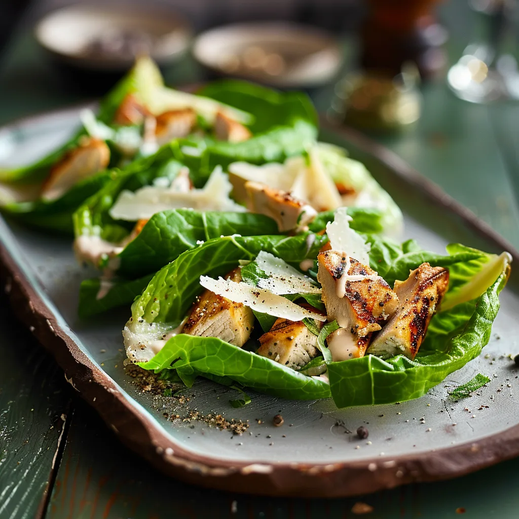 Chicken Caesar Lettuce Wraps Recipe