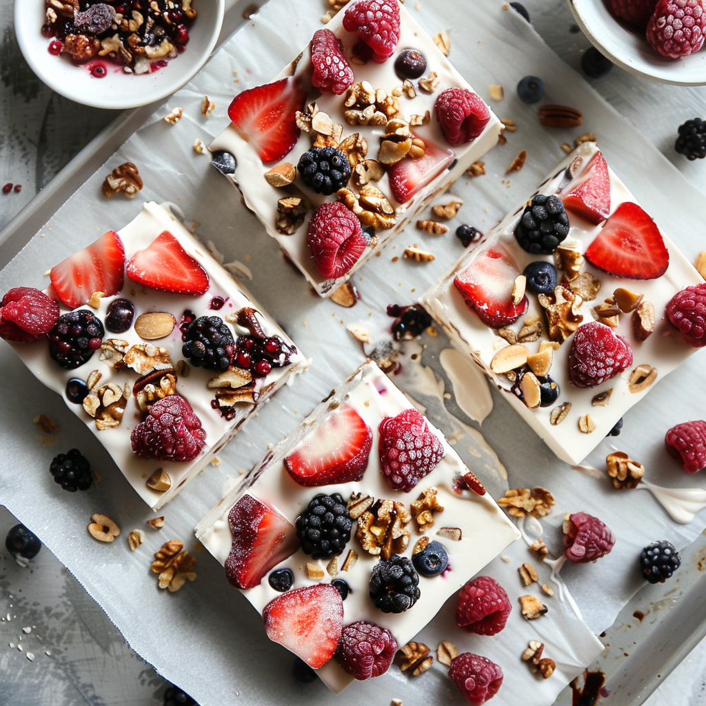 Frozen Yogurt Berry Bark Recipe