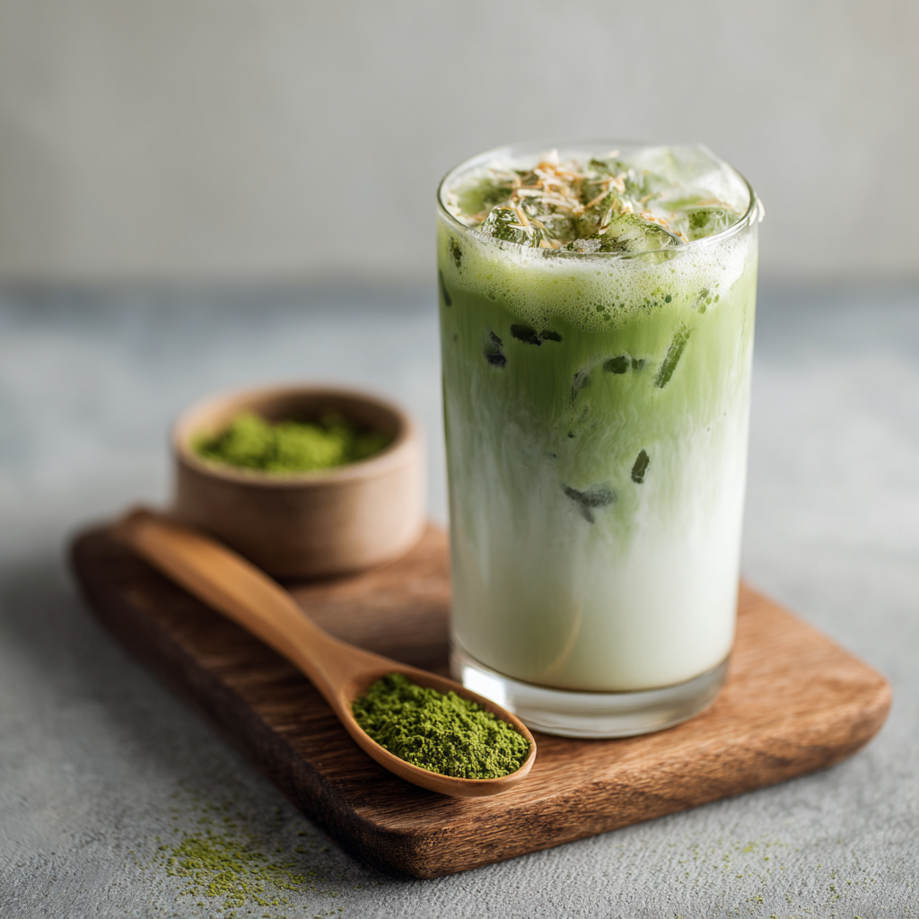 Coconut Iced Matcha Latte Recipe