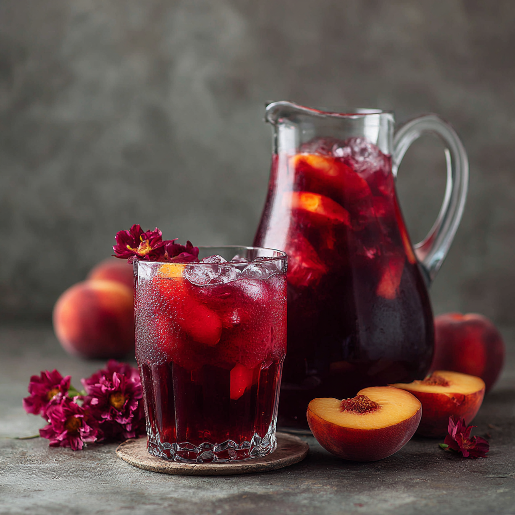 Iced Peach Hibiscus Tea Recipe - Recipe Image