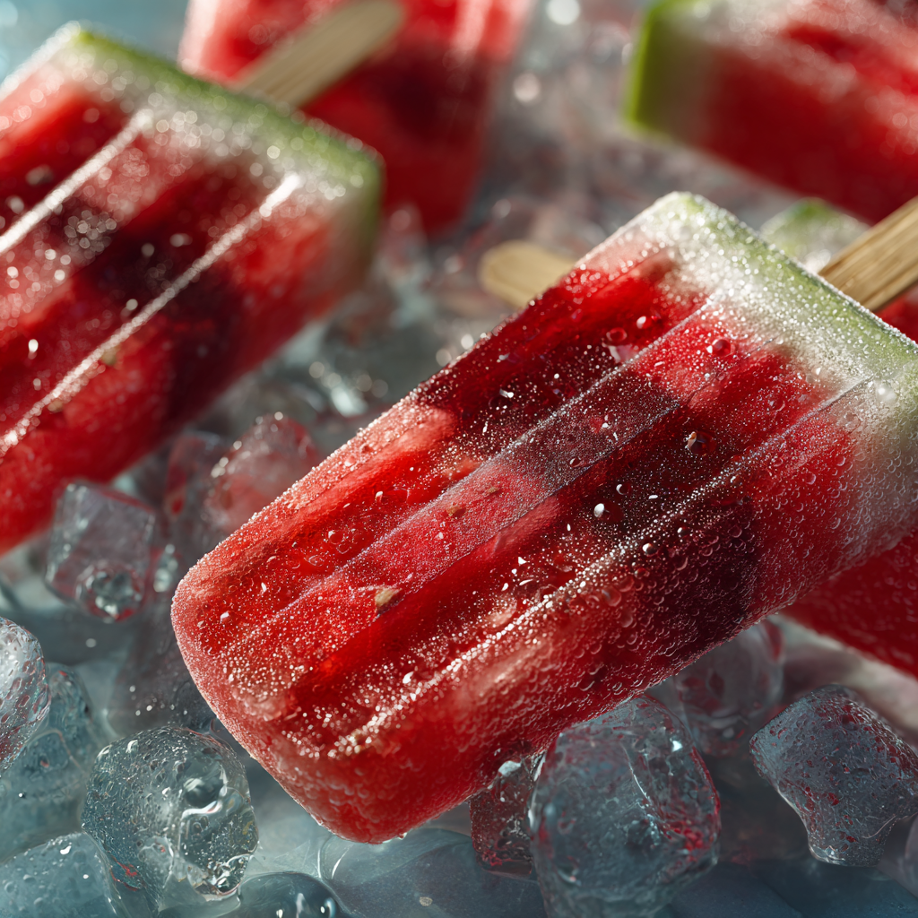 Watermelon Cranberry Popsicles Recipe - Recipe Image