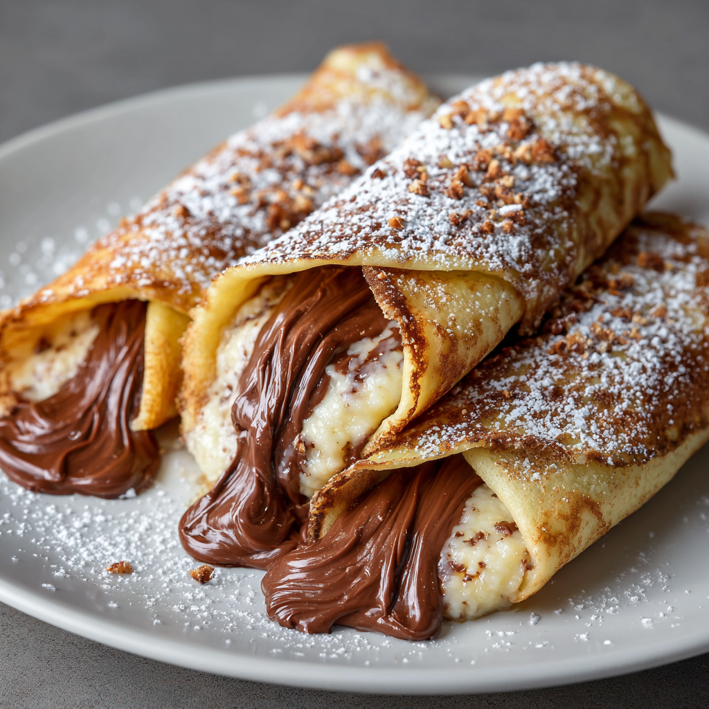 Nutella Stuffed Crepes Recipe