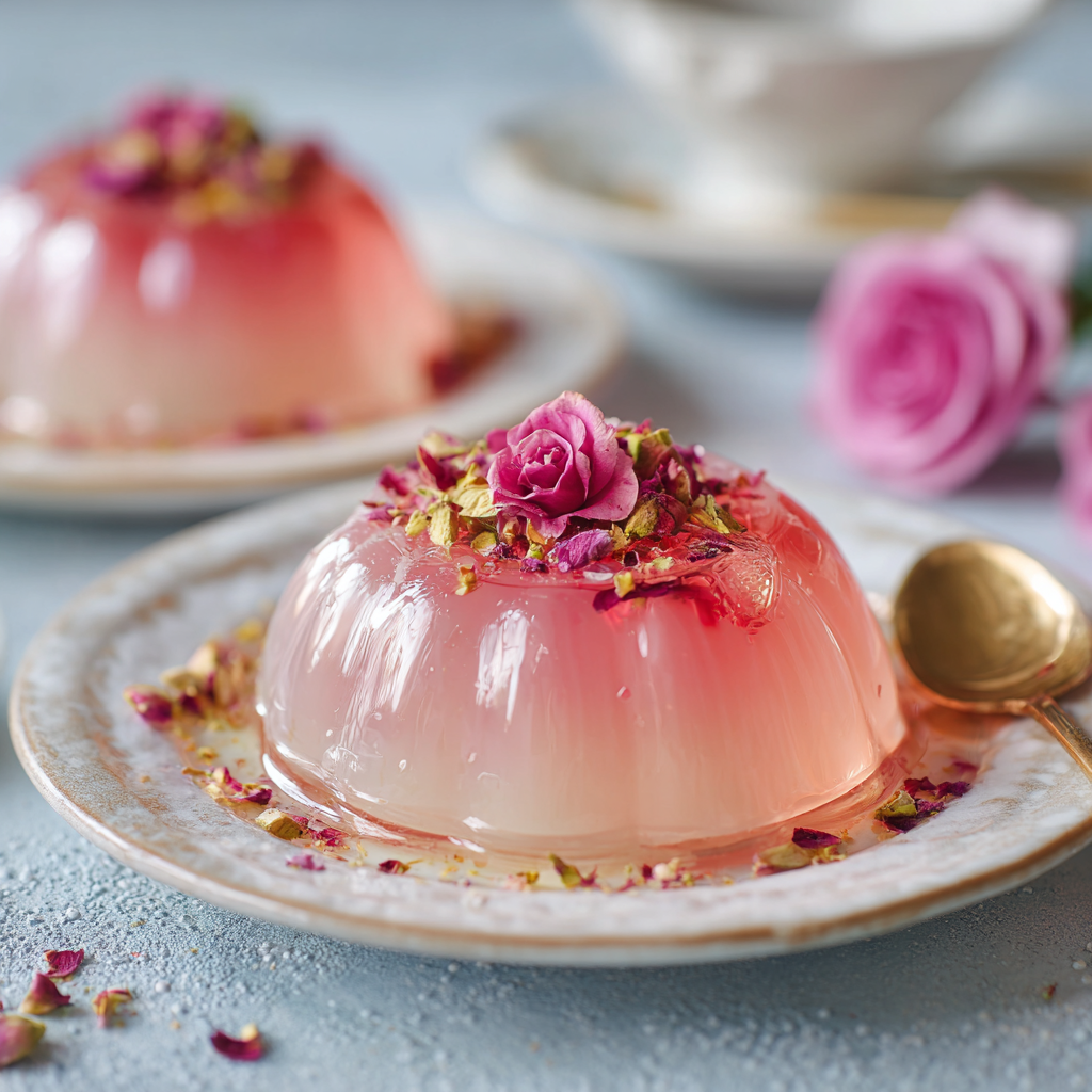 Mahalabia Rose Pudding Recipe