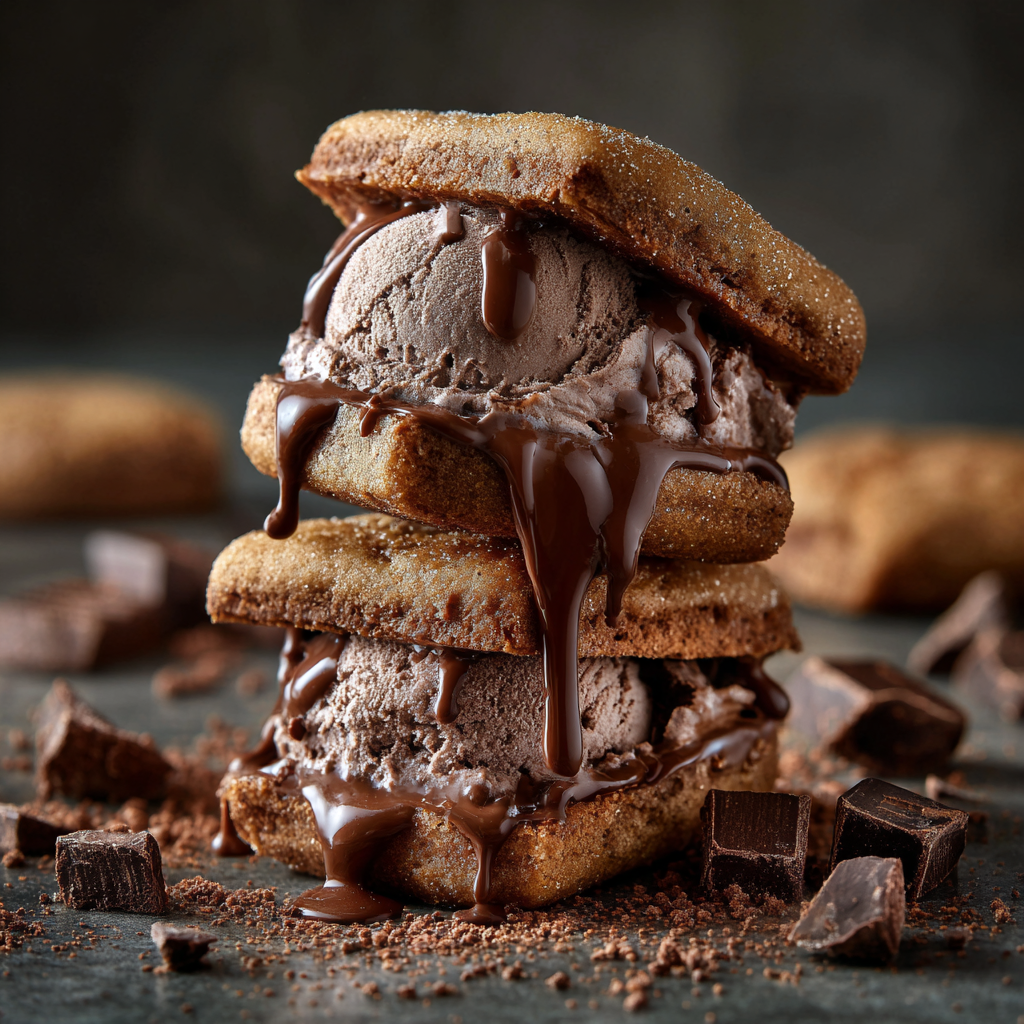 Nutella Ice Cream Sandwiches Recipe - Recipe Image