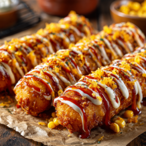Cheesy Korean Corn Dogs Recipe