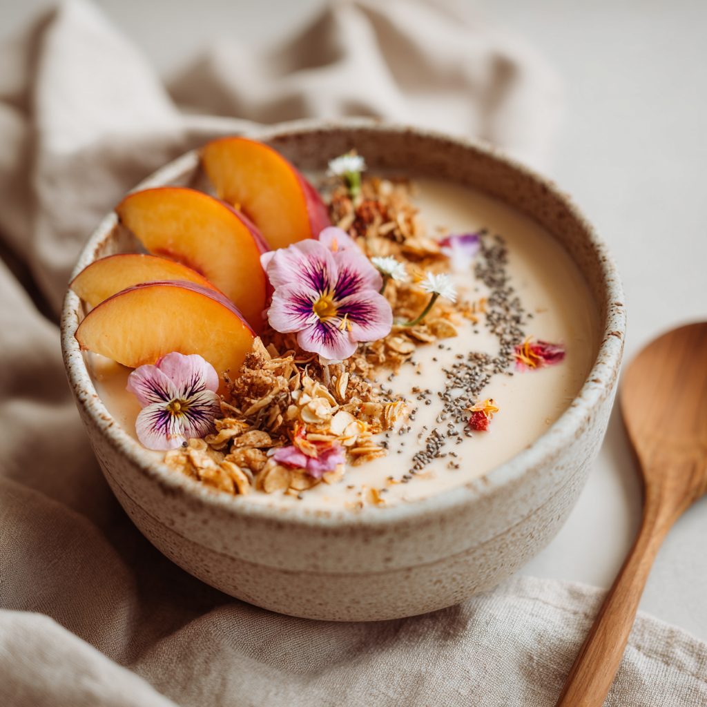 Peach Vanilla Smoothie Bowl Recipe
