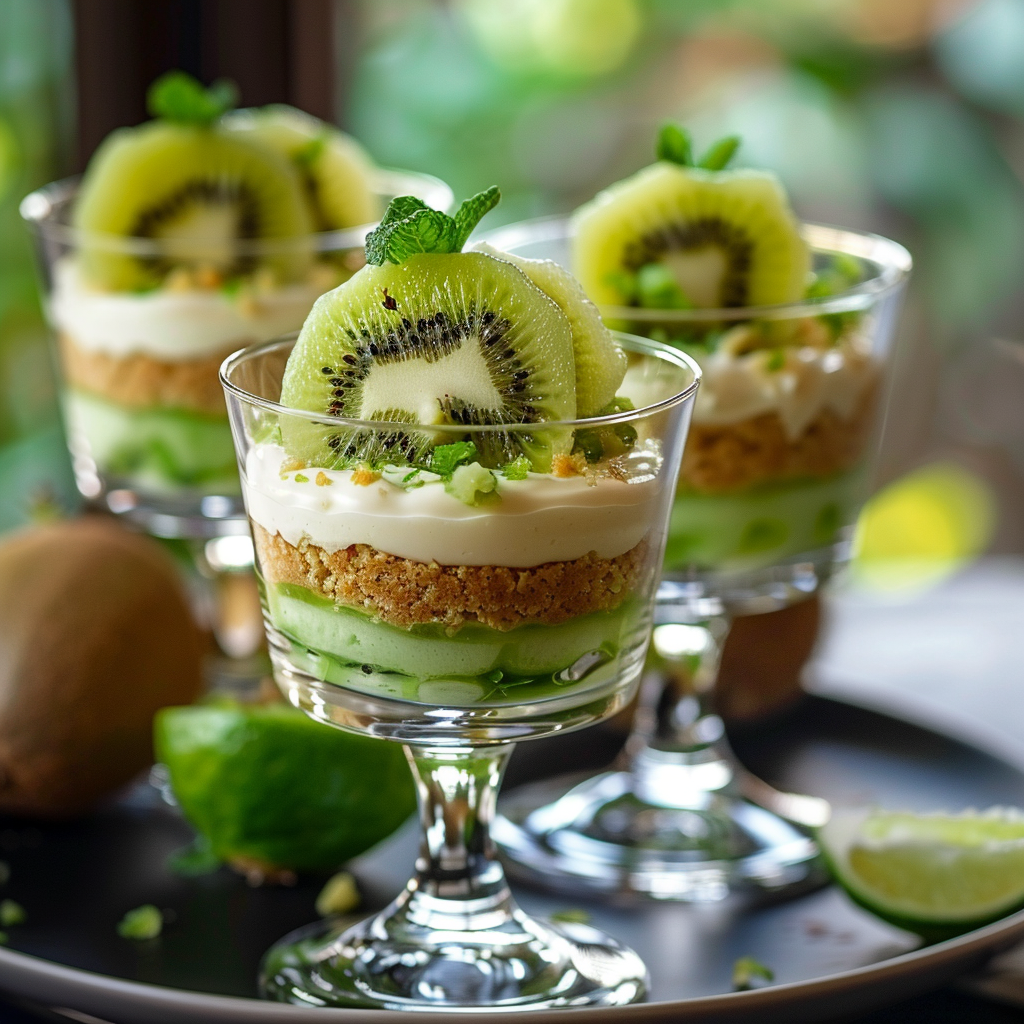 Kiwi Lime Cheesecake Cups Recipe