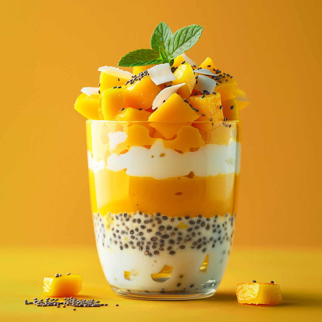 Mango Coconut Chia Parfait Recipe