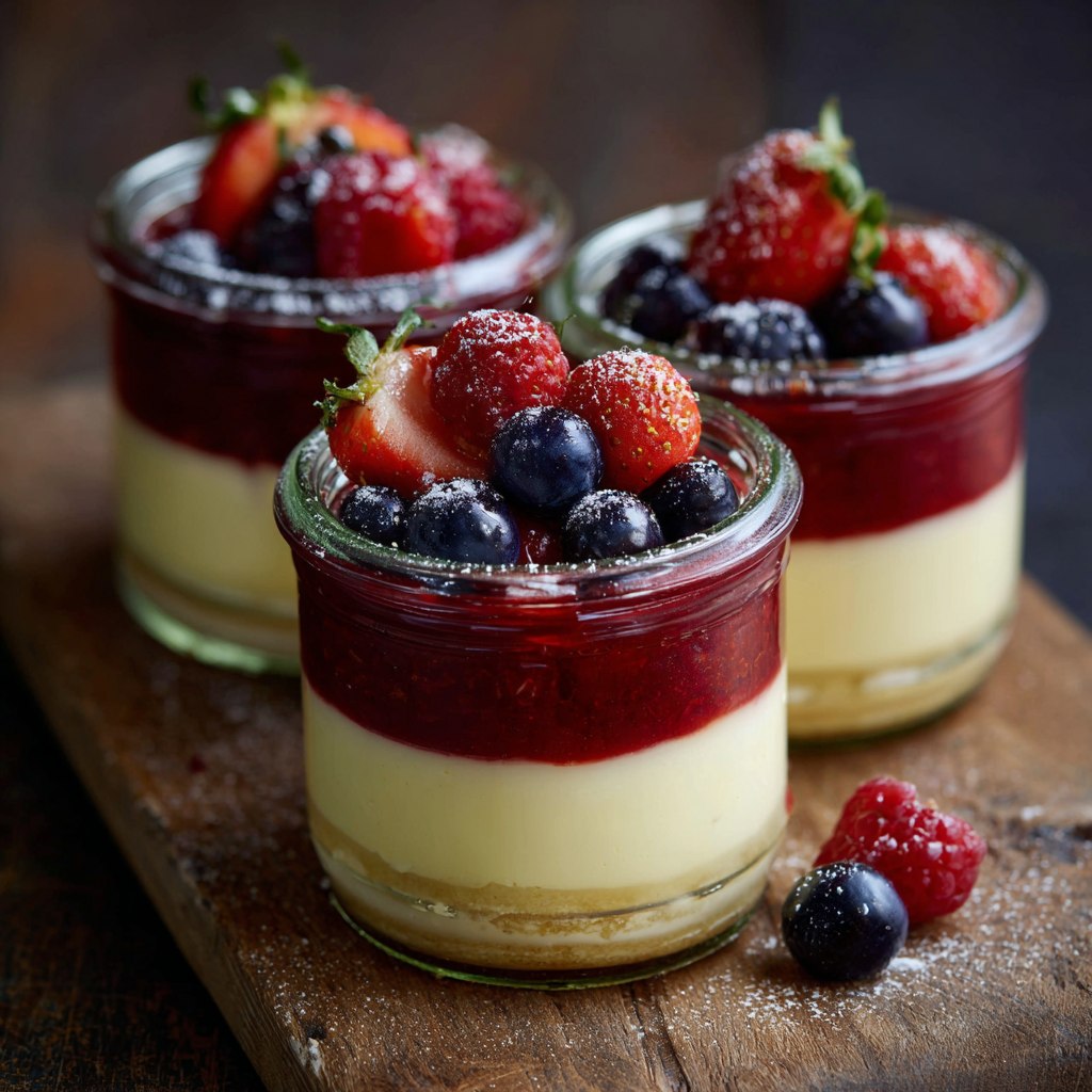 Vanilla Berry Custard Jars Recipe
