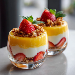 Mango Strawberry Parfait Cups Recipe