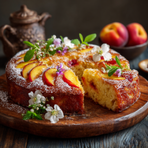 Peach Yogurt Summer Cake Recipe