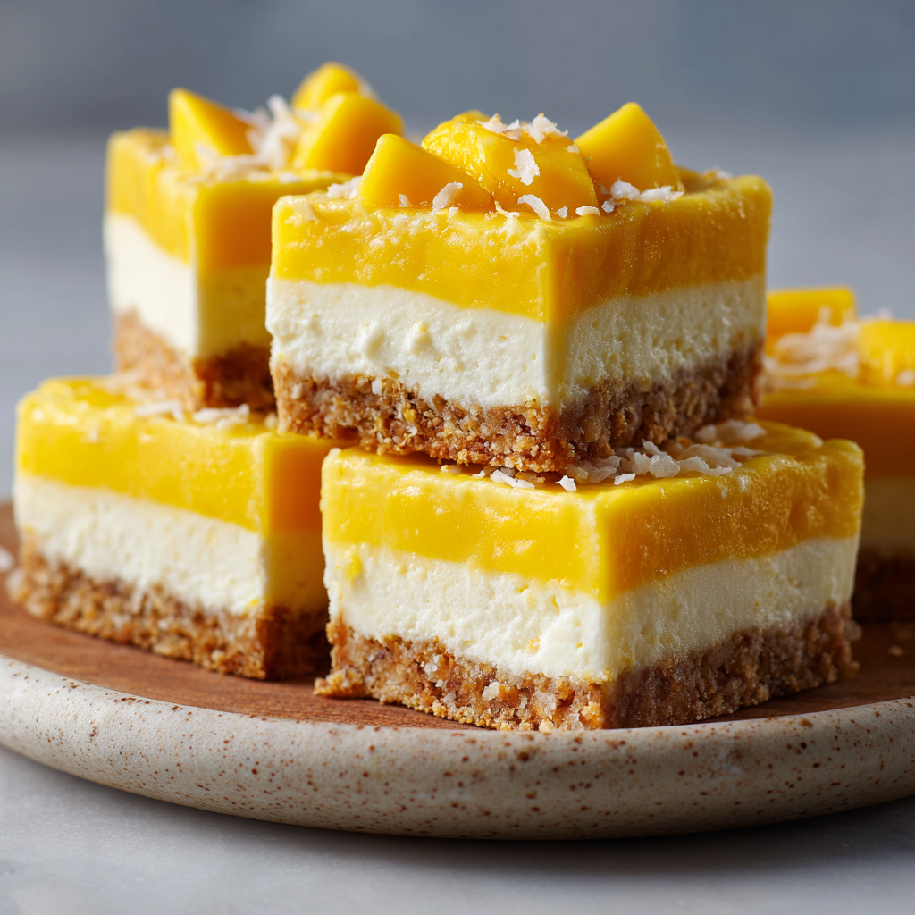 Coconut Mango Icebox Bars Recipe