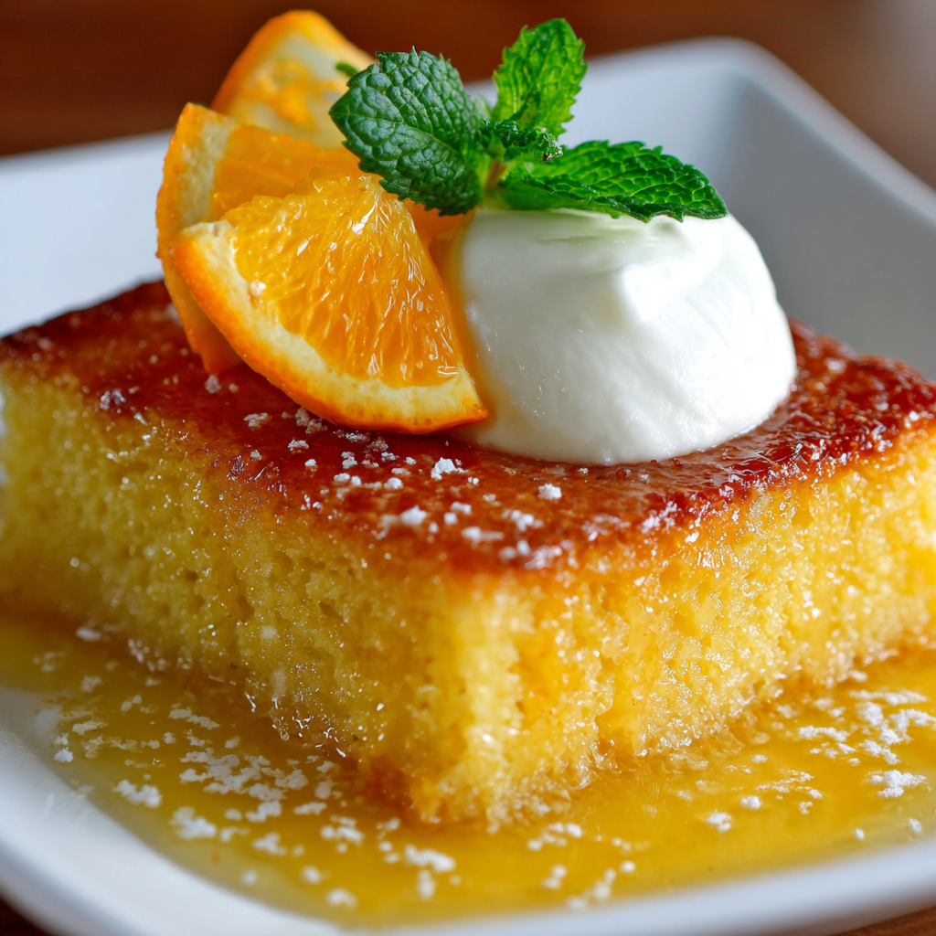 Orange Vanilla Pudding Cake Recipe