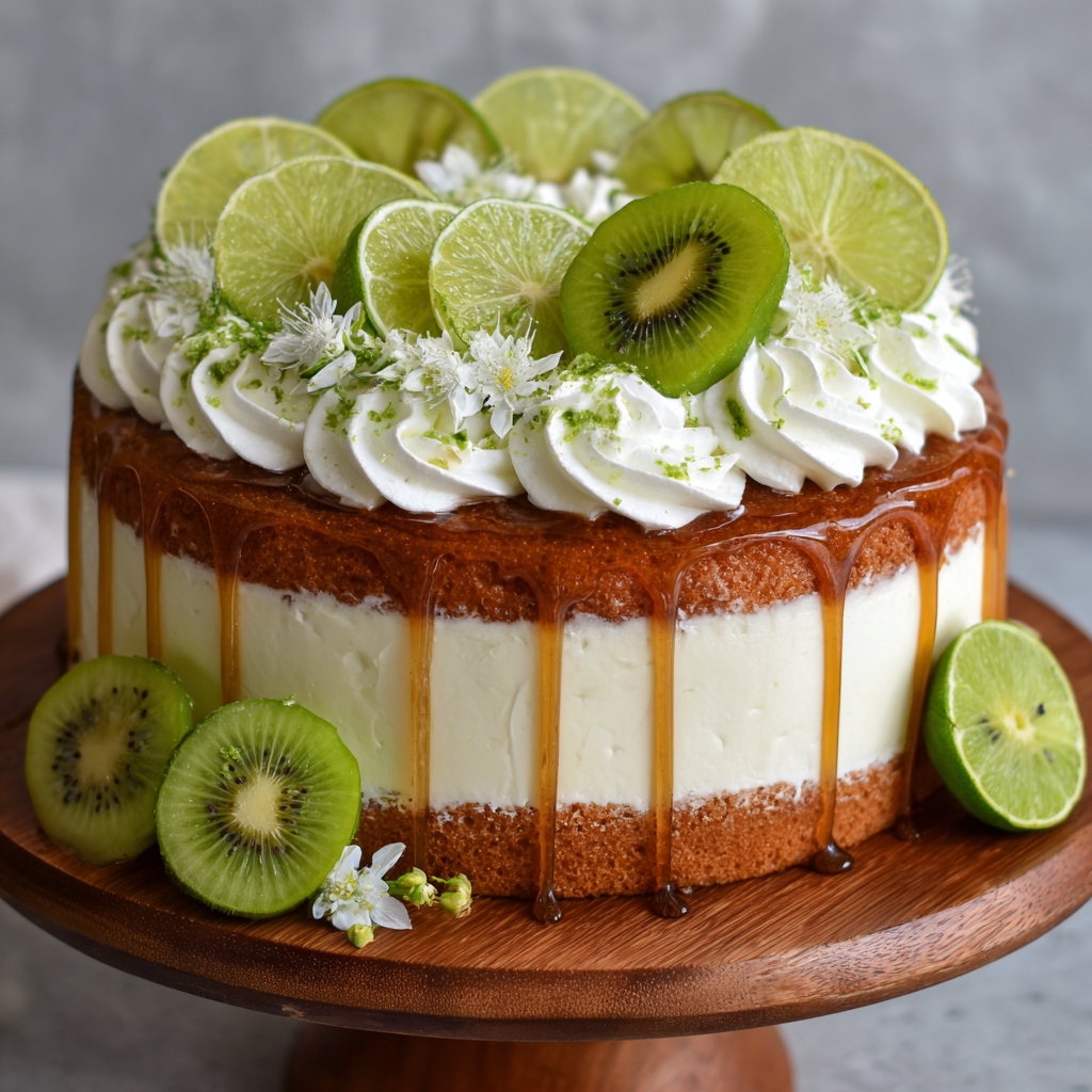 Kiwi Lime Cream Cake Recipe