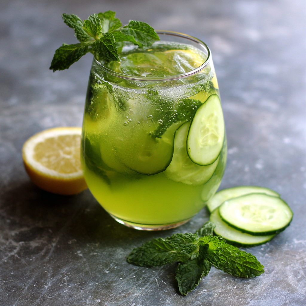 Cucumber Lemon Mint Drink Recipe