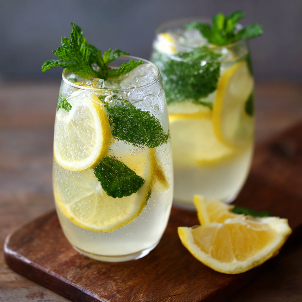Sparkling Lemon Mint Soda Recipe