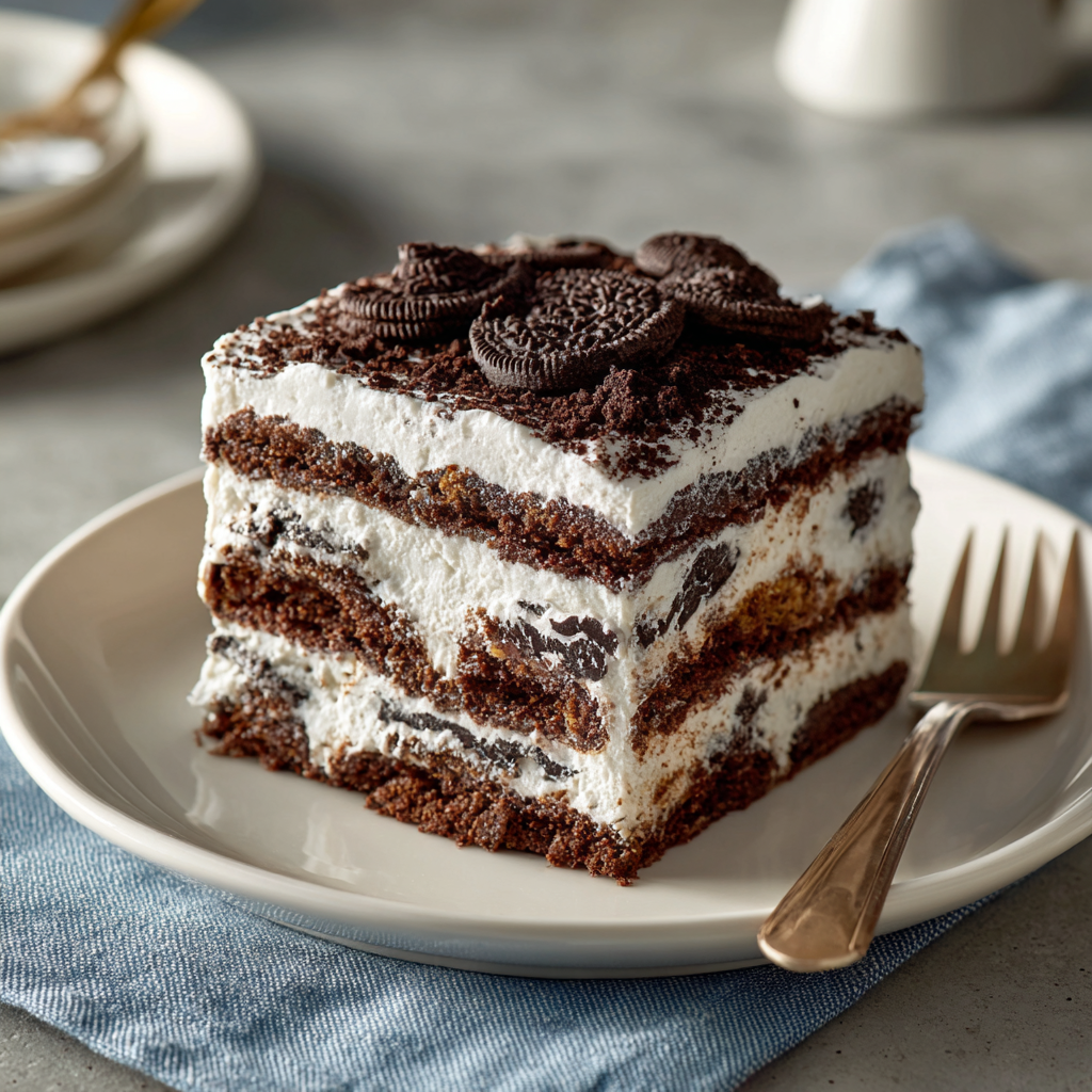Oreo Icebox Cake Recipe - Recipe Image