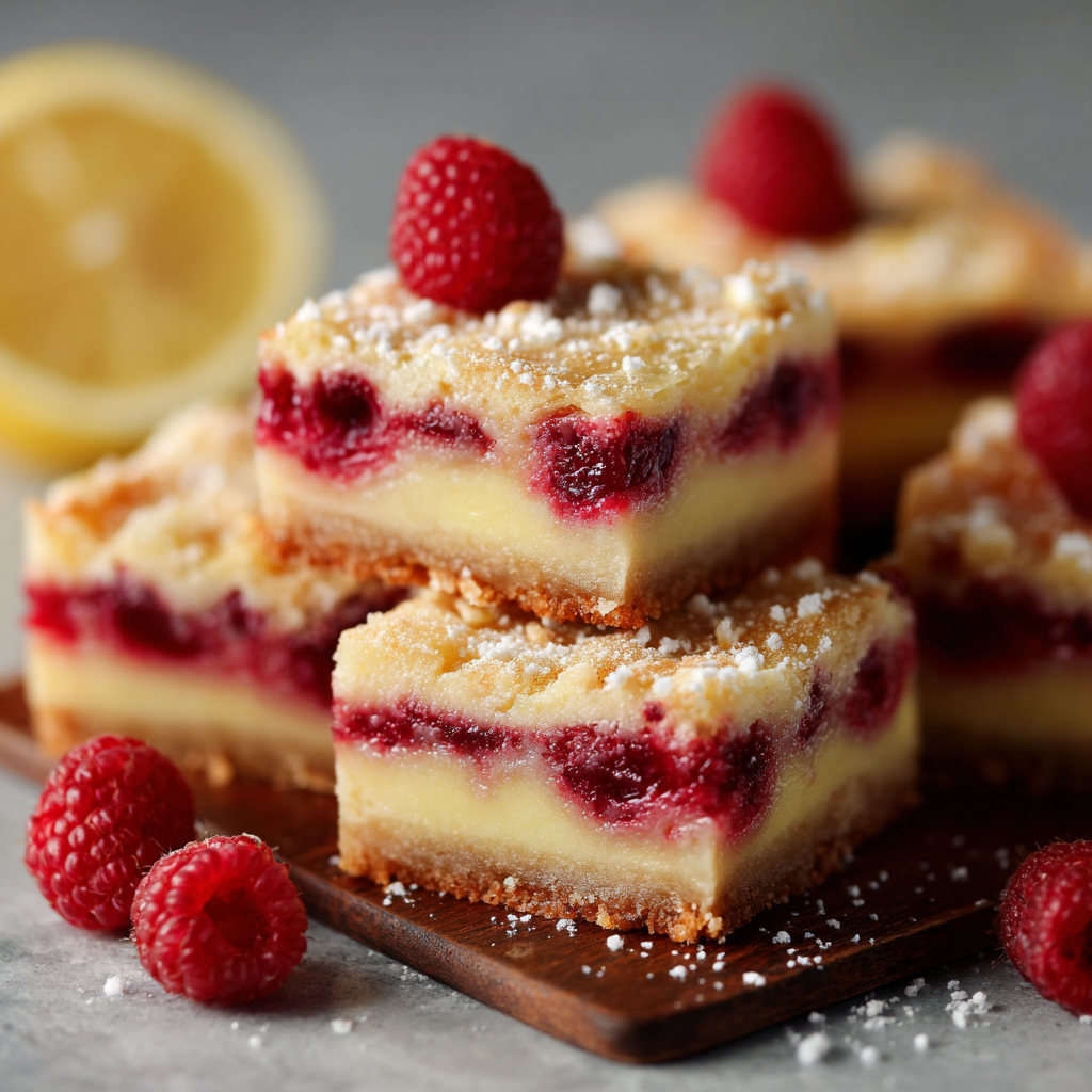 Lemon Raspberry Bars Recipe - Recipe Image