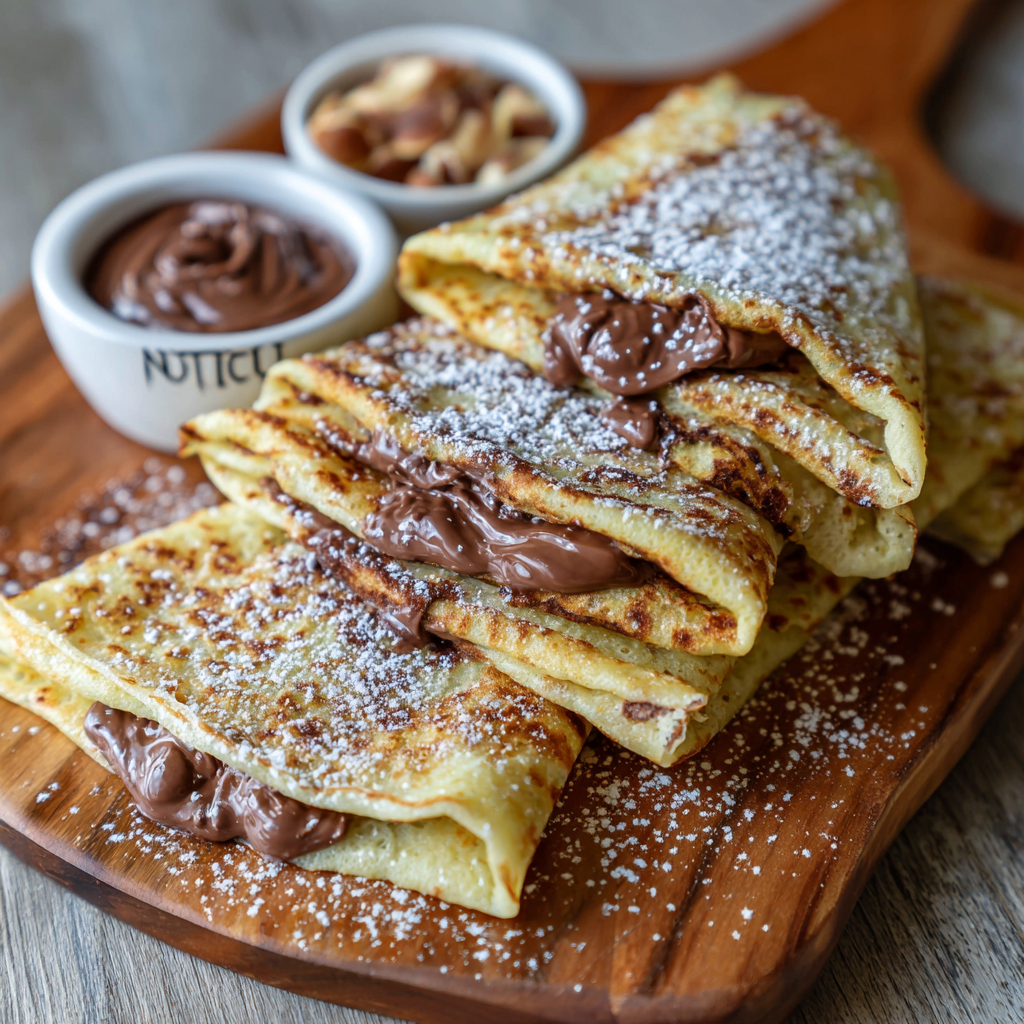 Nutella Stuffed Crepes Recipe - Recipe Image