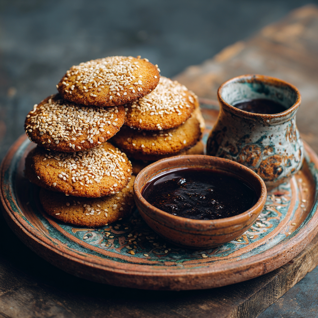 Sesame Tahini Cookies Recipe - Recipe Image