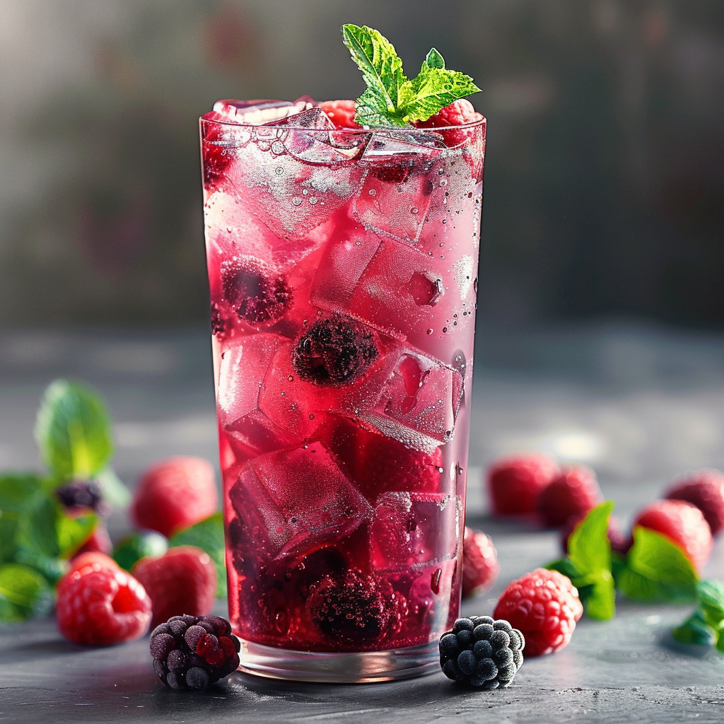 Berry Iced Drink Recipe - Recipe Image