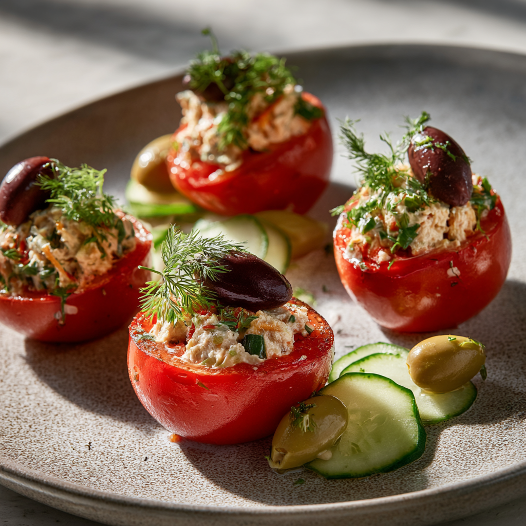 Tuna Stuffed Tomatoes Recipe - Recipe Image