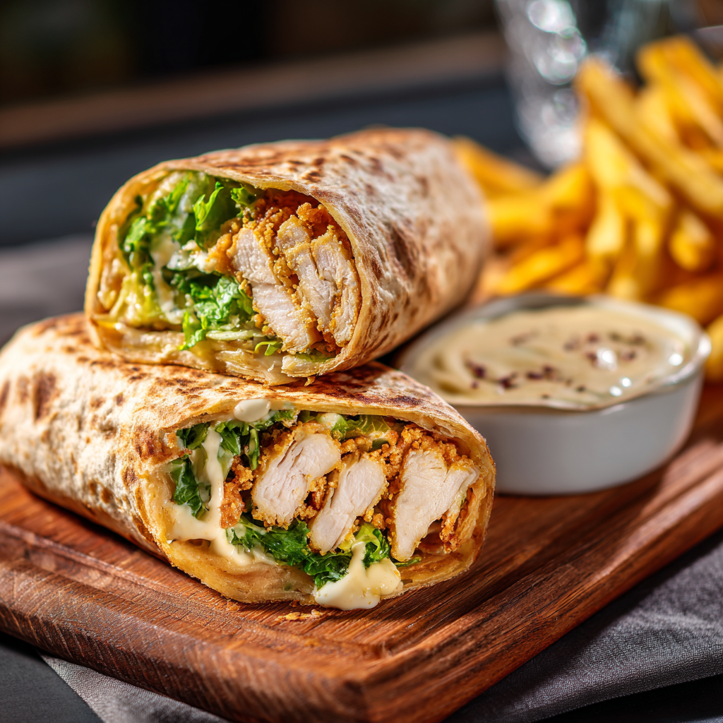 Crunchy Chicken Wrap Recipe - Recipe Image