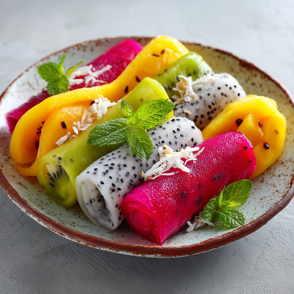 Tropical Fruit Rolls Recipe - Recipe Image
